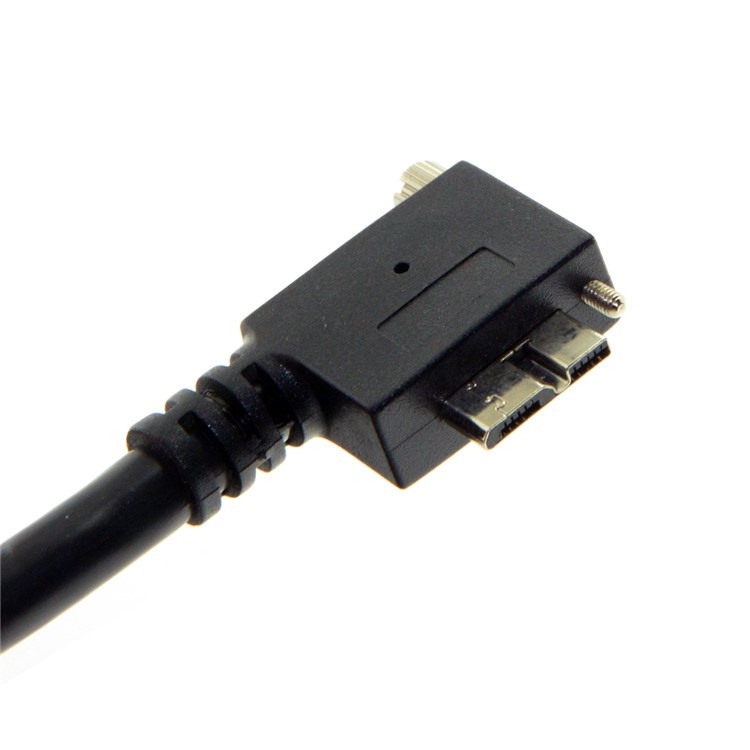 90 Degree Right Angled Micro USB Screw Mount to 3.0 Data Cable for Industrial Camera-6