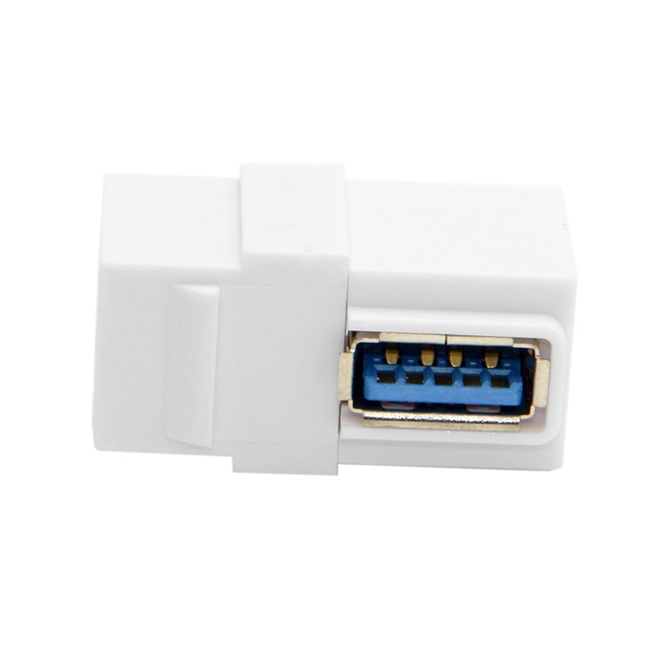 90 Degree Right Angled USB 3.0 A Female to A Female Extension Keystone Jack Coupler Adapter for Wall Plate Panel-5