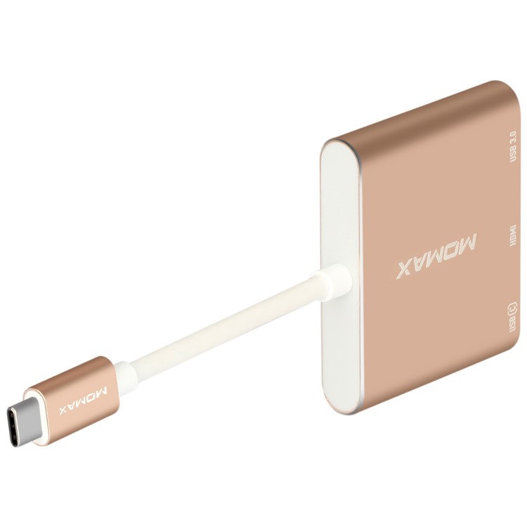 MOMAX Type-C Hub with HDMI, USB 3.0 Port and Type-C Recharging Port for MacBook 2016, Chromebook Pixel etc.-10