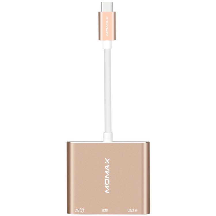 MOMAX Type-C Hub with HDMI, USB 3.0 Port and Type-C Recharging Port for MacBook 2016, Chromebook Pixel etc.-3