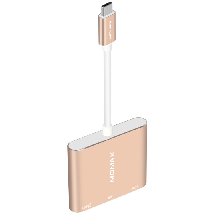 MOMAX Type-C Hub with HDMI, USB 3.0 Port and Type-C Recharging Port for MacBook 2016, Chromebook Pixel etc.-5