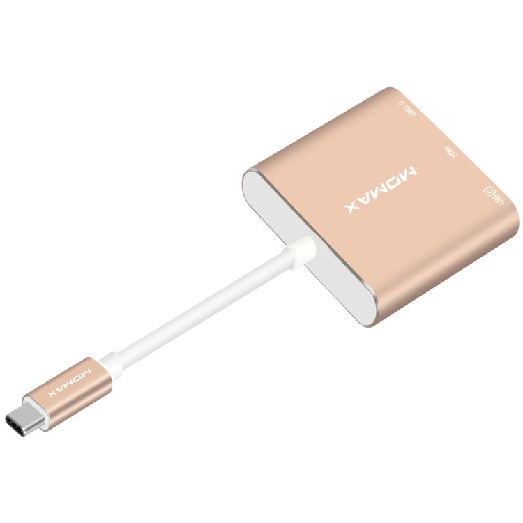 MOMAX Type-C Hub with HDMI, USB 3.0 Port and Type-C Recharging Port for MacBook 2016, Chromebook Pixel etc.-6