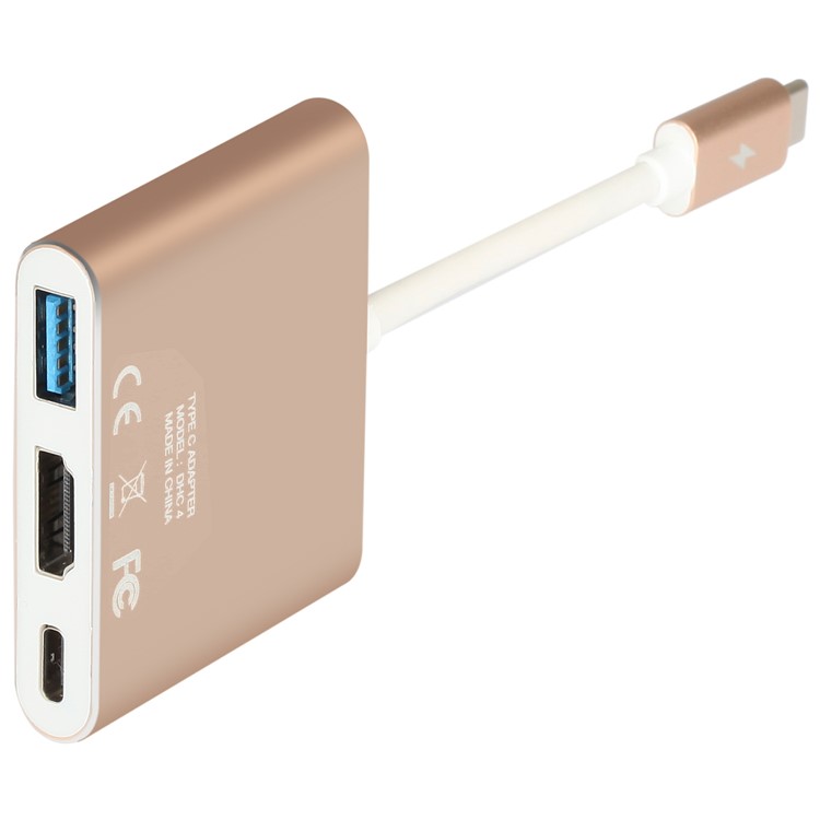 MOMAX Type-C Hub with HDMI, USB 3.0 Port and Type-C Recharging Port for MacBook 2016, Chromebook Pixel etc.-7