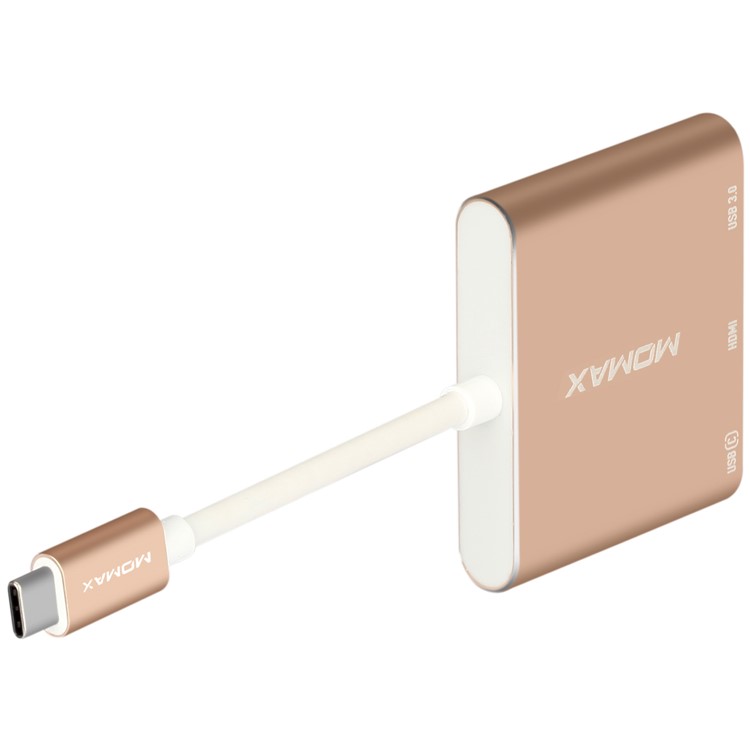MOMAX Type-C Hub with HDMI, USB 3.0 Port and Type-C Recharging Port for MacBook 2016, Chromebook Pixel etc.-8