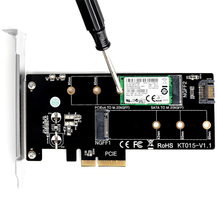 MAIWO KT015 Multi-size PCIex4&SATA to M.2 (M-Key or B-Key) SSD Adapter Converter-3