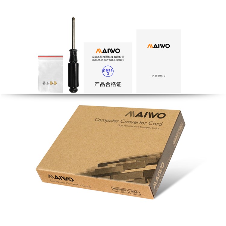 MAIWO KT015 Multi-size PCIex4&SATA to M.2 (M-Key or B-Key) SSD Adapter Converter-8