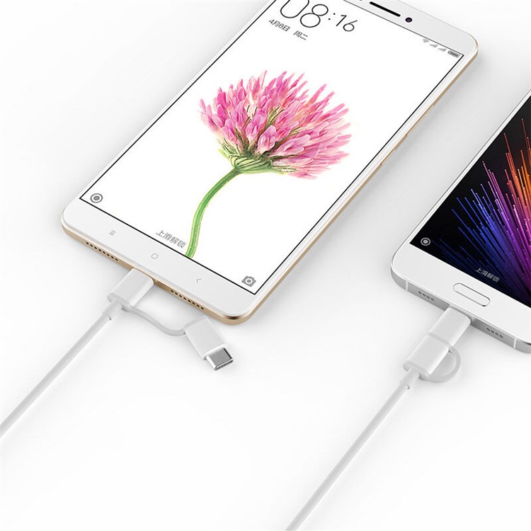 ZMI 30CM 2-in-1 Type-C + Micro USB Charging Cable - White-2