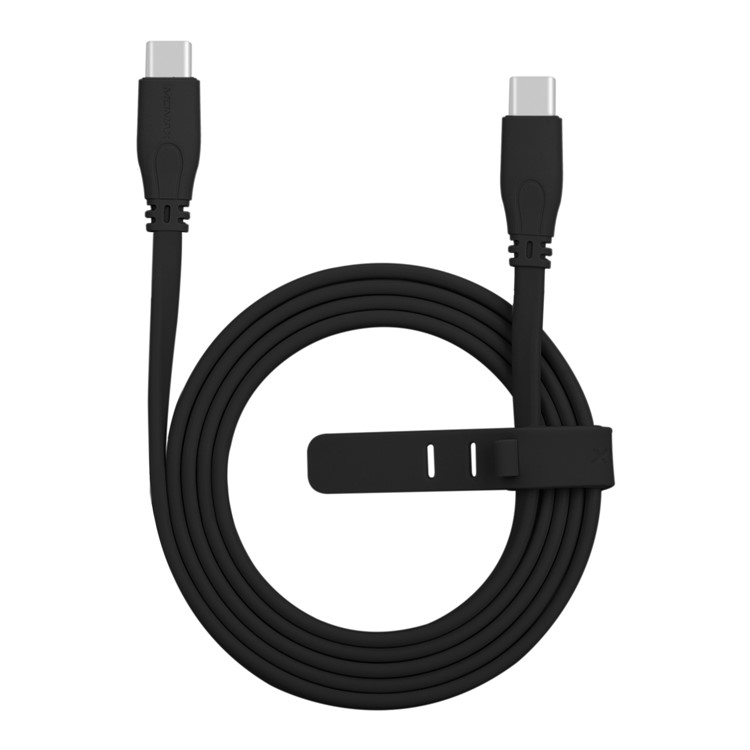 MOMAX 1M Flat Noodle USB Type-C to USB Type-C Sync Charging Cable for Samsung Huawei - Black-3