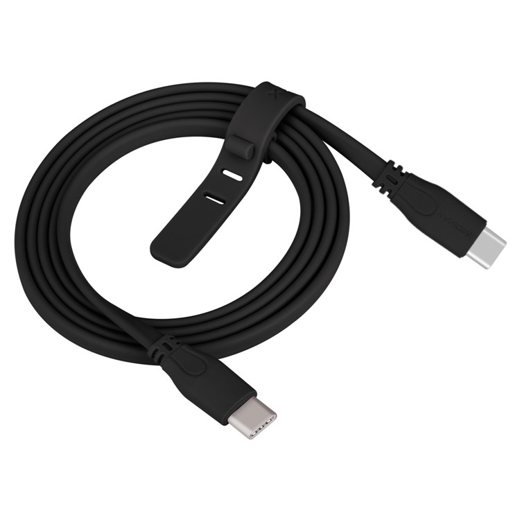 MOMAX 1M Flat Noodle USB Type-C to USB Type-C Sync Charging Cable for Samsung Huawei - Black-4