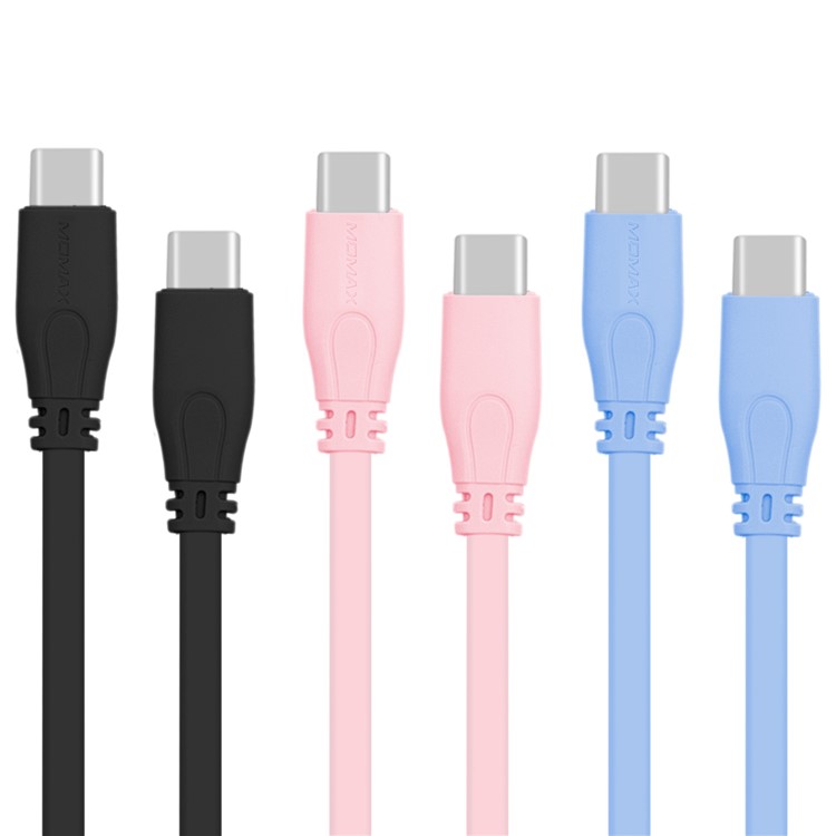 MOMAX 1M Flat Noodle USB Type-C to USB Type-C Sync Charging Cable for Samsung Huawei - Black-7
