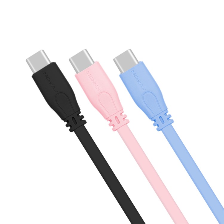 MOMAX 1M Flat Noodle USB Type-C to USB Type-C Sync Charging Cable for Samsung Huawei - Black-8