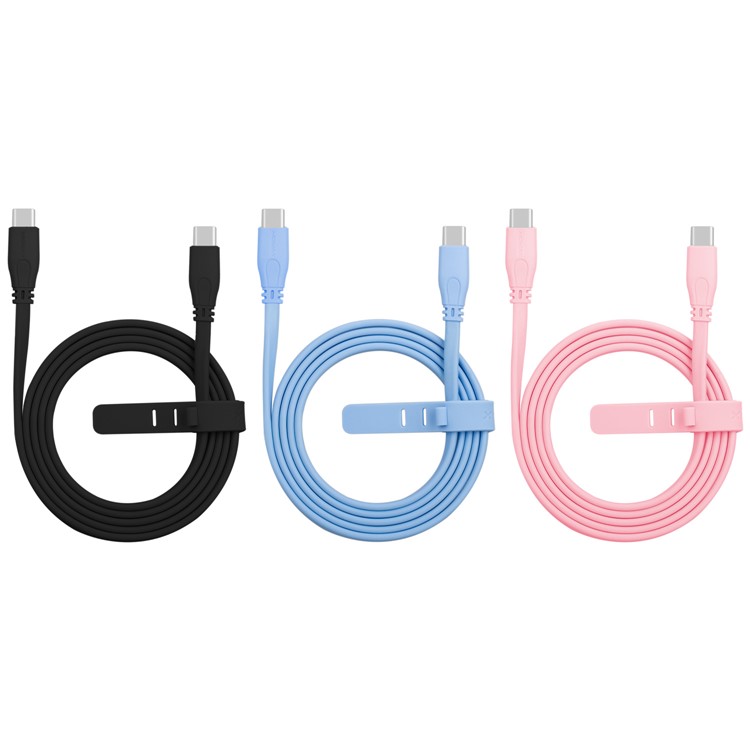 MOMAX 1M Flat Noodle USB Type-C to USB Type-C Sync Charging Cable for Samsung Huawei - Black-9