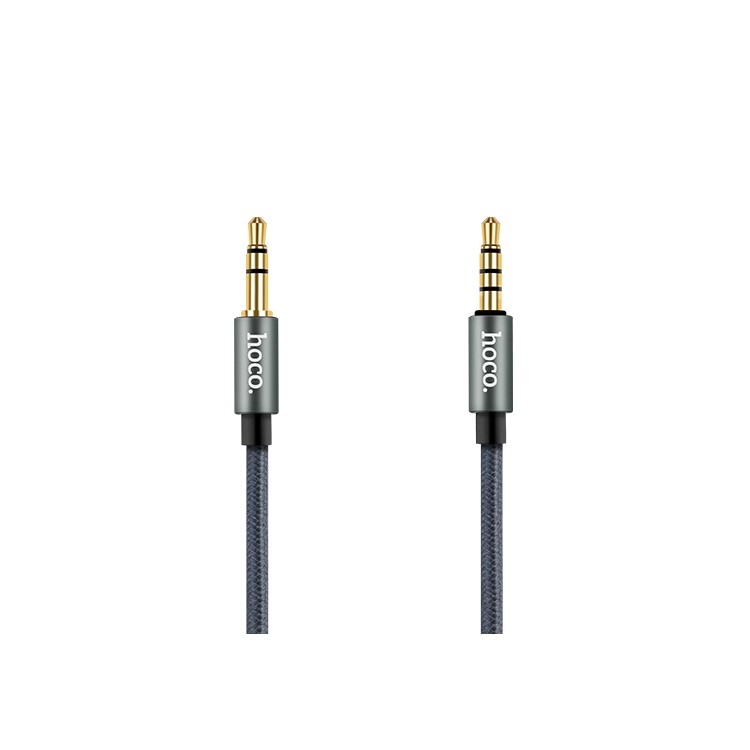 HOCO UPA04 1m 3.5mm macho para macho AUX cabo de áudio com microfone inteligente para celular Tablet MP3-1