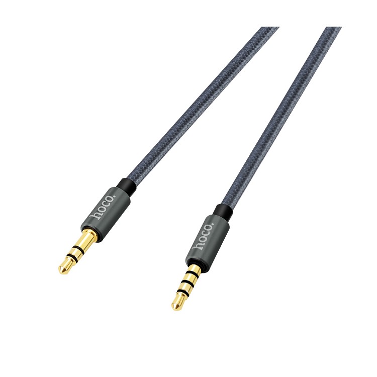 HOCO UPA04 1m 3.5mm macho para macho AUX cabo de áudio com microfone inteligente para celular Tablet MP3-4