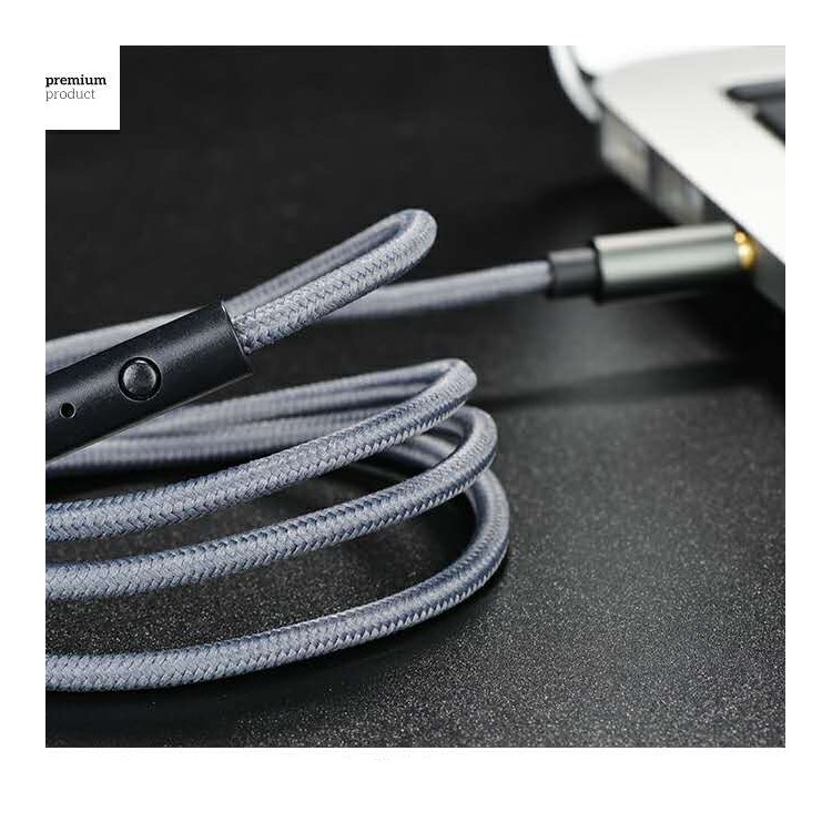 HOCO Upa04 1m 3,5 mm Male Para Masculino AUX Audio Cable Com Microfone Inteligente Para Comprimido de Celular Mp3