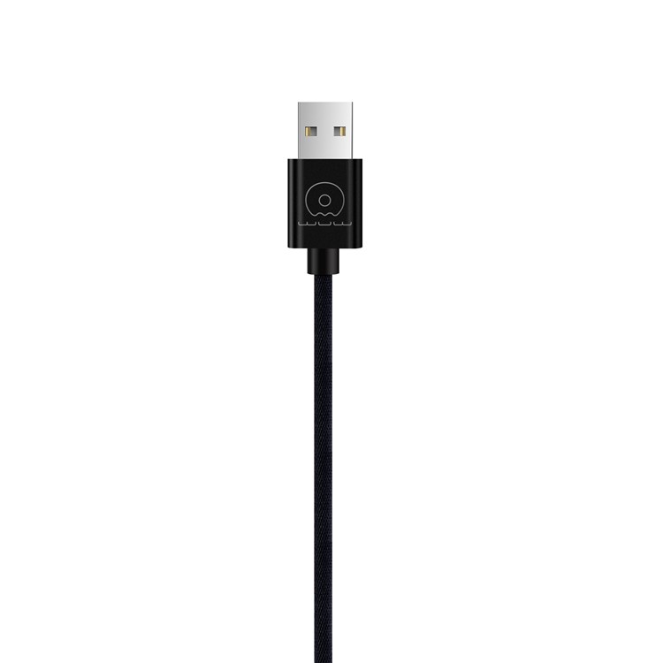 WUW-X29 Bikini Cloth Skin 1M Lightning Micro USB Charging Cable for Samsung HTC Sony - Black-3