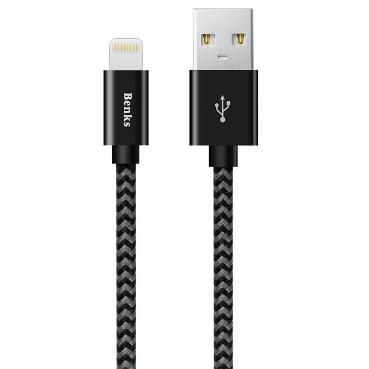 BENKS M07 0.25m Certificado MFI Com 8 Foles De Relâmpago Carregando Cabo De Dados Para Iphone Ipad Ipod-1
