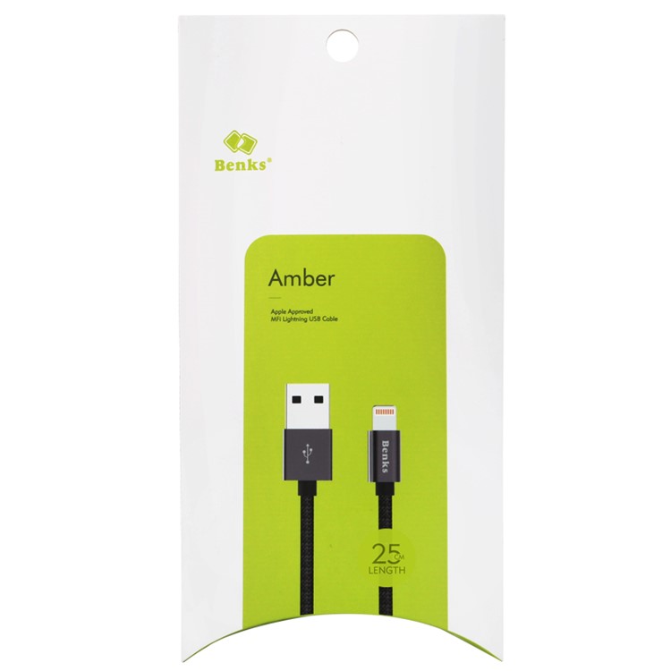 BENKS M07 0.25m Certificado MFI Com 8 Foles De Relâmpago Carregando Cabo De Dados Para Iphone Ipad Ipod-5