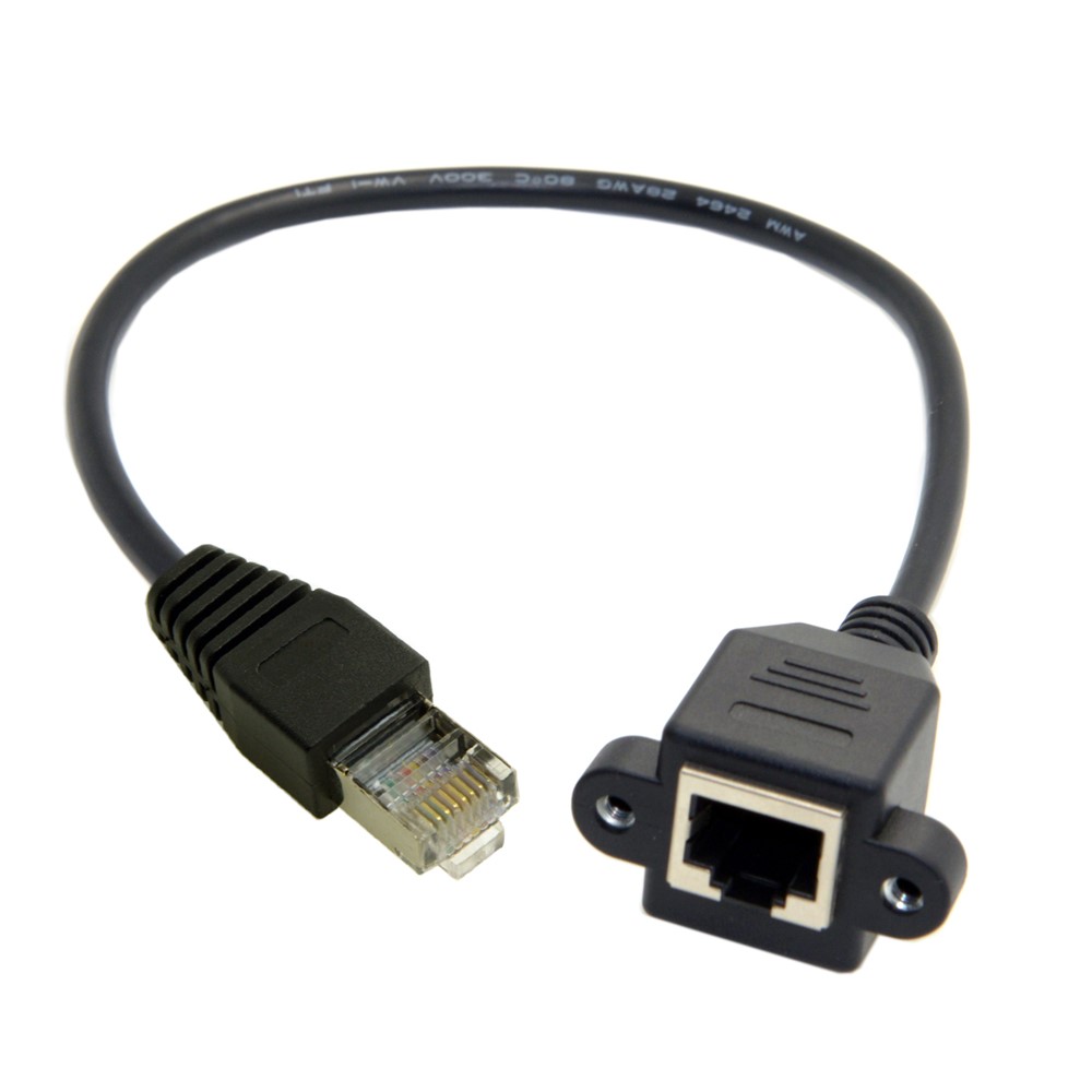 FTP STP UTP Cat 5e Male Para Fêmea Lan Ethernet Extensão do Cabo Cabo do Cabo Com Orifícios de Montagem do Painel-3