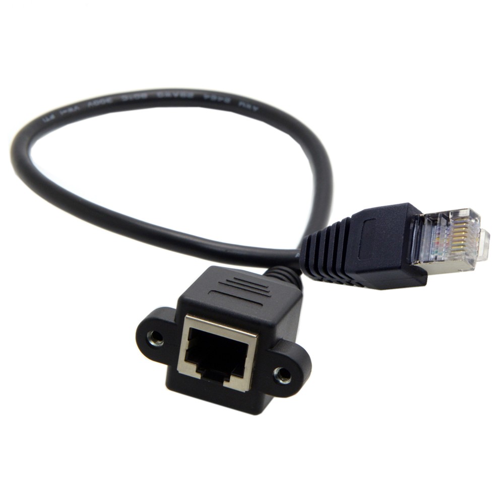 FTP STP UTP Cat 5e Male Para Fêmea Lan Ethernet Extensão do Cabo Cabo do Cabo Com Orifícios de Montagem do Painel-4