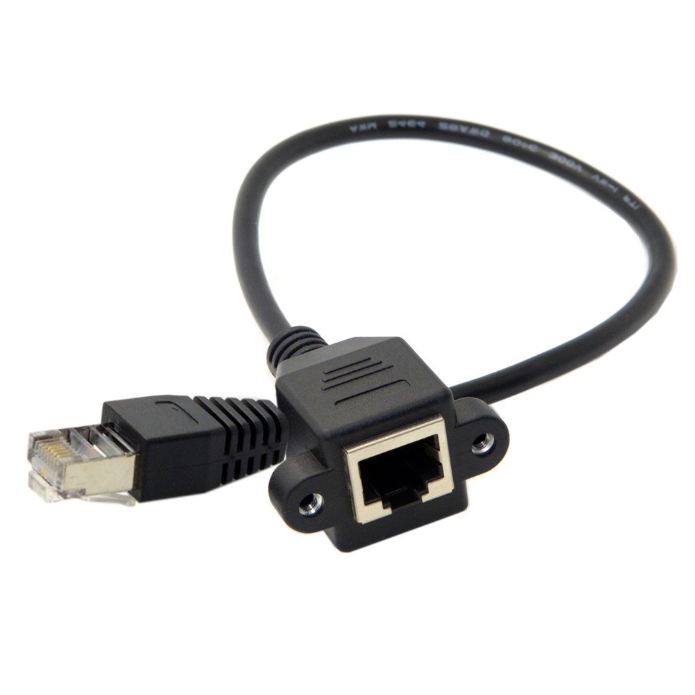 FTP STP UTP Cat 5e Male Para Fêmea Lan Ethernet Extensão do Cabo Cabo do Cabo Com Orifícios de Montagem do Painel-5