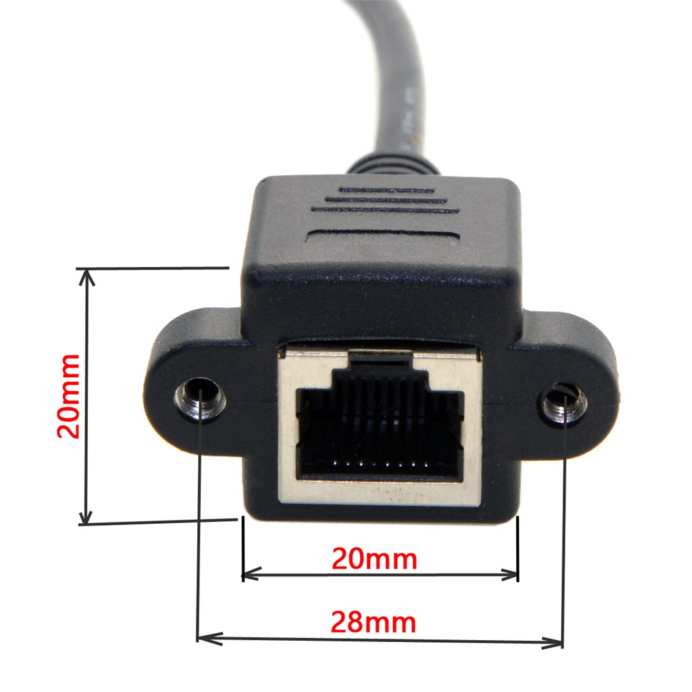 FTP STP UTP Cat 5e Mâle À Femelle Lan Ethernet Réseau Câble D'extension Cordon De Raccordement Avec Des Trous De Montage Du Panneau-8