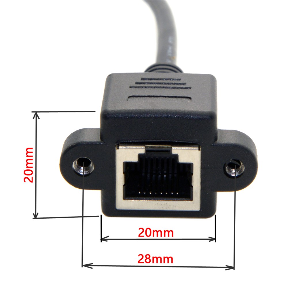 FTP STP UTP Cat 5e Male Para Fêmea Lan Ethernet Extensão do Cabo Cabo do Cabo Com Orifícios de Montagem do Painel-8