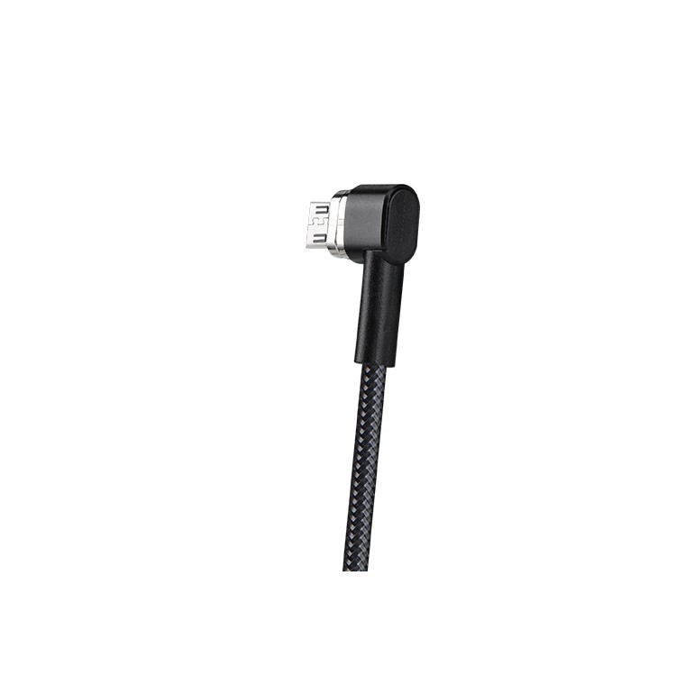 HOCO U20 L Shape Magnetic Absorption Micro USB Charging Data Cable - Black-3