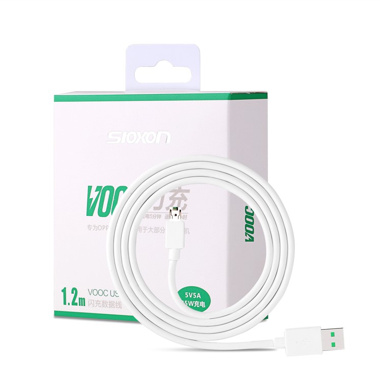 5V / 5A High Speed Micro USB Data Sync Charge Cable for Oppo R11 / R9 etc. Oppo Mobile Phones - White-8