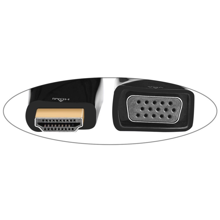 HDMI Male to VGA Female Video Adapter Converter - Black-3