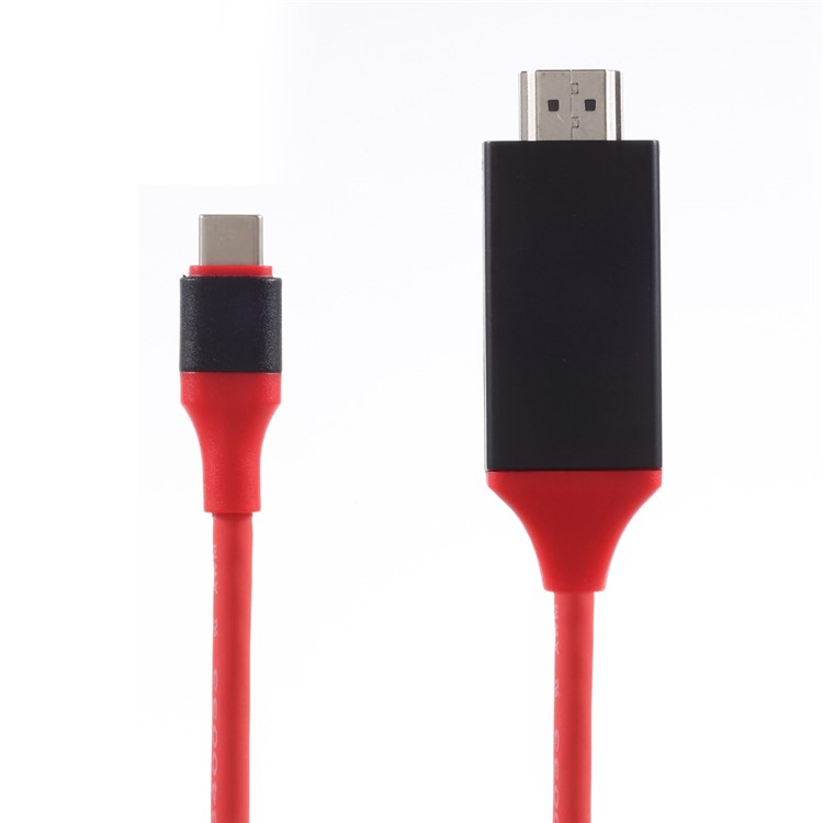 USB Type-C to HDMI Male Cable (2M) for Samsung Galaxy S8 G950 - Red-1