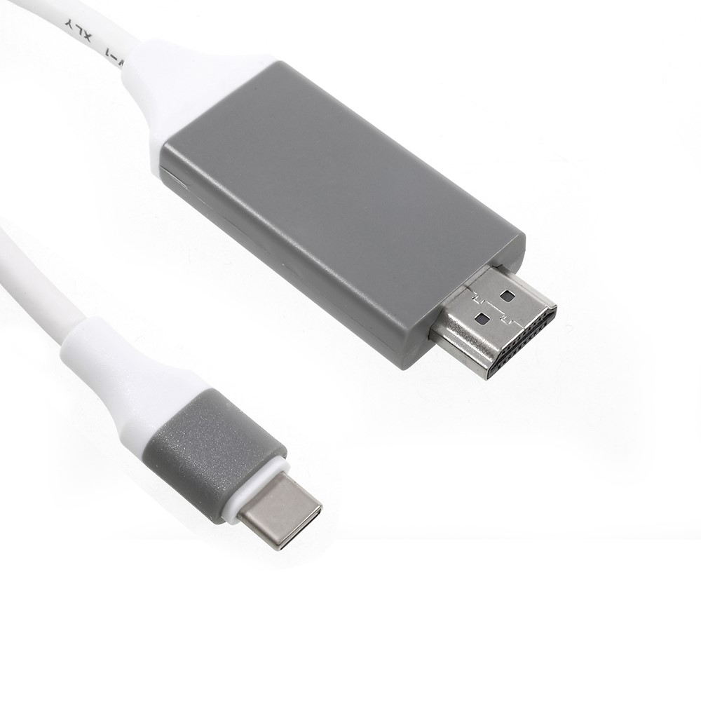 USB Type-C to HDMI 2M Cable for Samsung Galaxy S8 G950 - White-1