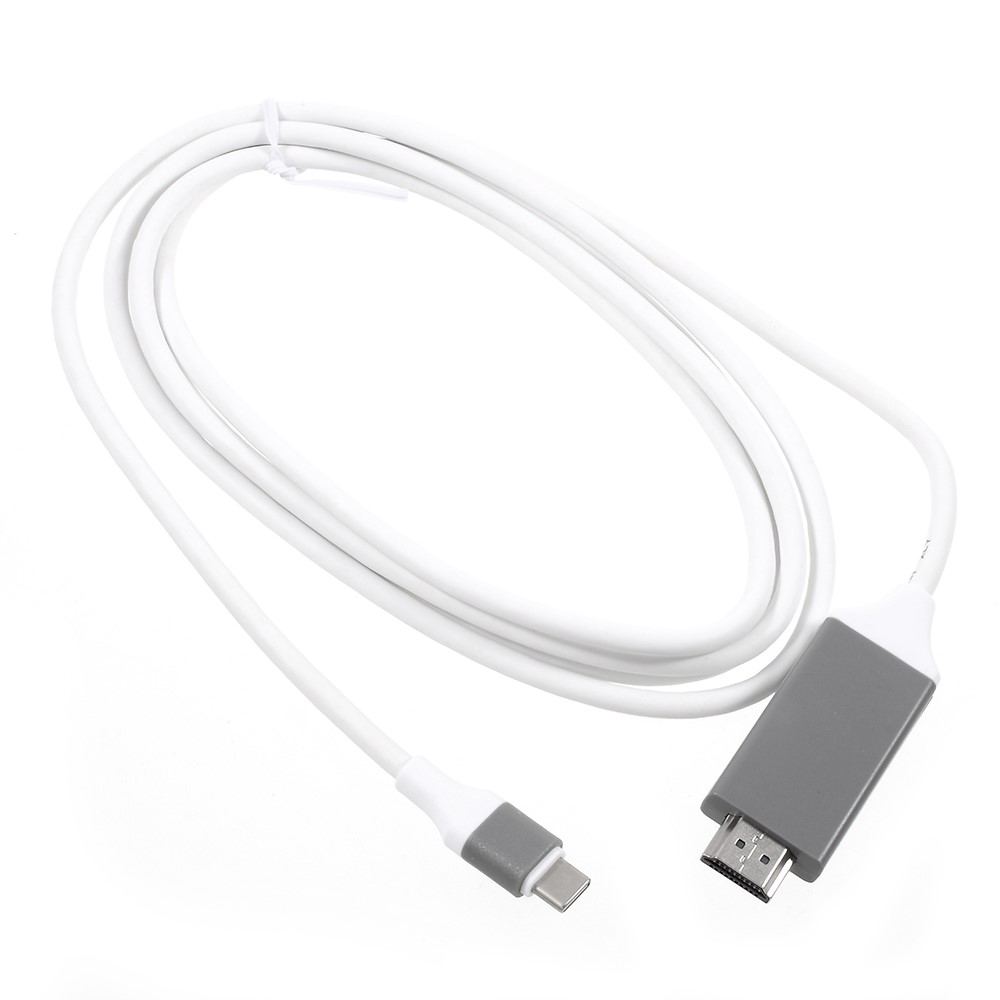 USB Type-C to HDMI 2M Cable for Samsung Galaxy S8 G950 - White-4