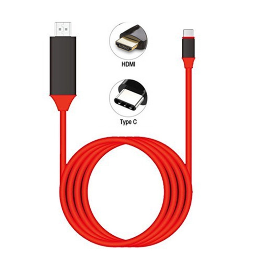 USB C Zu HDMI USB 3.1 Typ C Stecker Auf HDMI Stecker 4K High Speed ??Kabel Adapter Für 2017 Macbook Chromebook Pixel Samsung Galaxy S8-2