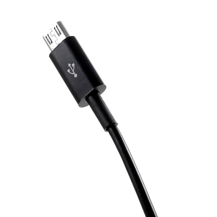 13.5cm Micro USB 2.0 Data Sync Charging Cable for Samsung Xiaomi Huawei etc - Black-3