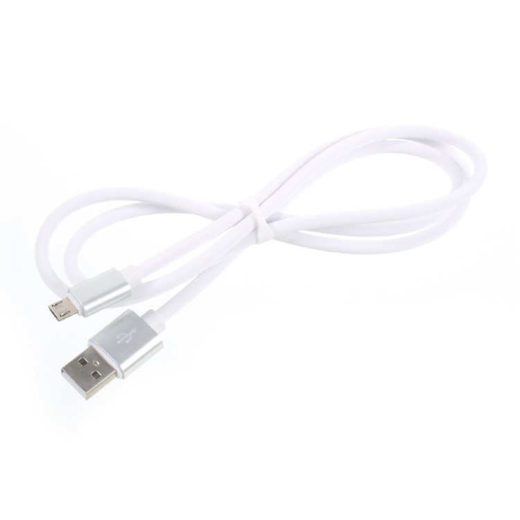 PINZUN 1M Micro USB Data Sync Charge Cable for Samsung Sony LG HTC Huawei - White-1