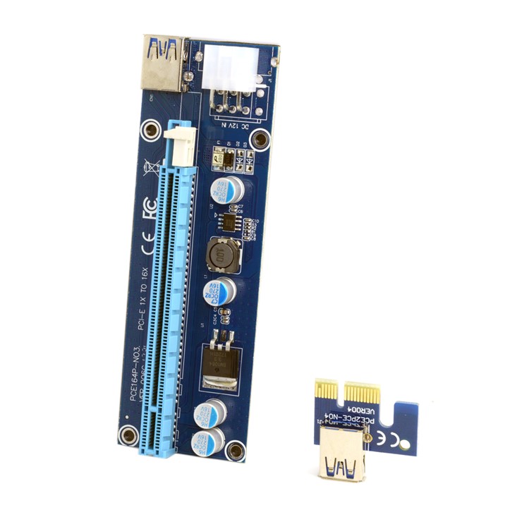 EP-107 PCI-E 1x to 16x Mining Dedicated Graphics Card Extender Riser Adapter with USB 3.0 & 6pin SATA Power Cable-12