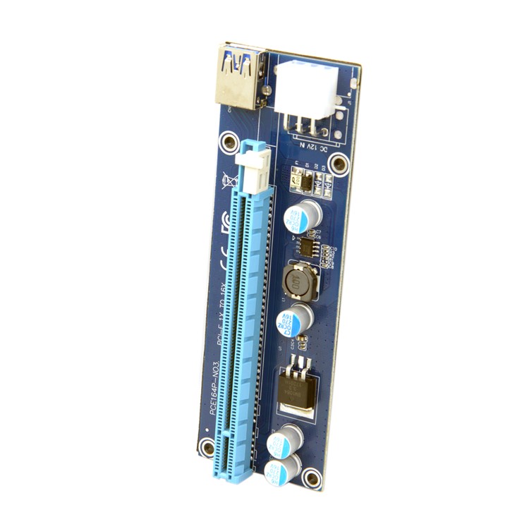 EP-107 PCI-E 1x to 16x Mining Dedicated Graphics Card Extender Riser Adapter with USB 3.0 & 6pin SATA Power Cable-7