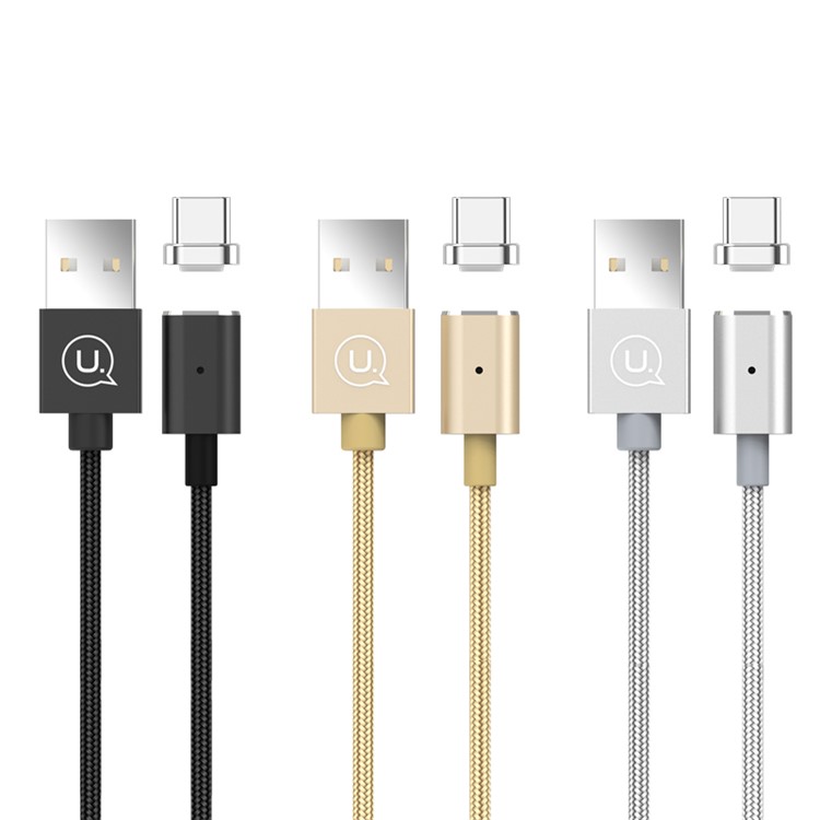USAMS US-SJ143 U-Link Series Braided Type-C Magnetic Data Sync Charge Cable - Black-10