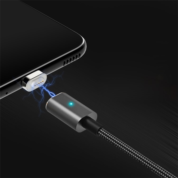 USAMS US-SJ143 U-Link Series Braided Type-C Magnetic Data Sync Charge Cable - Black-2