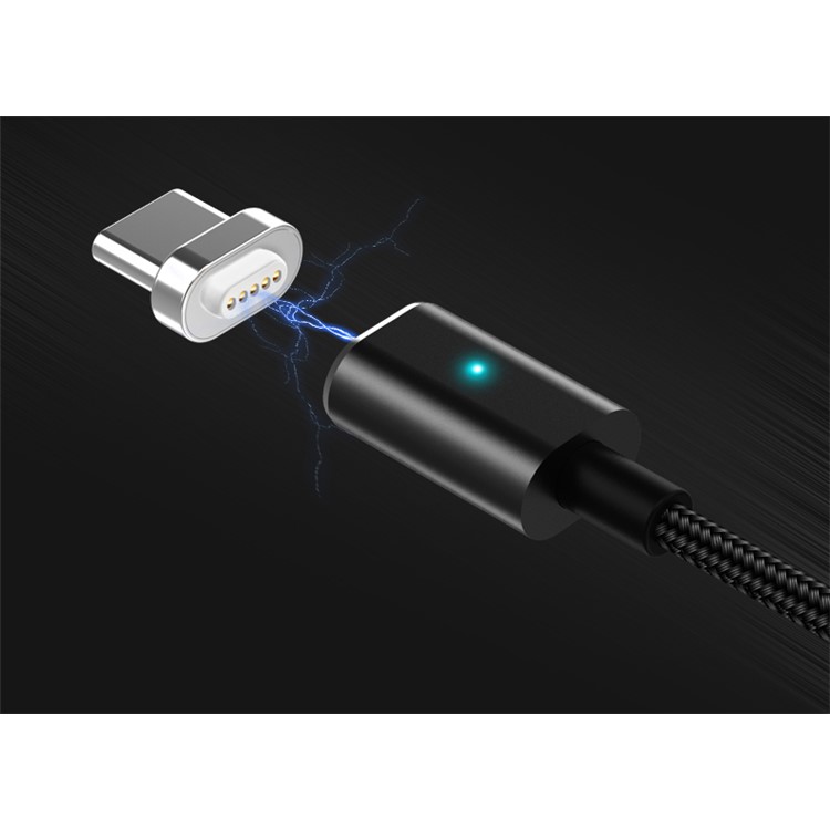 USAMS US-SJ143 U-Link Series Braided Type-C Magnetic Data Sync Charge Cable - Black-3