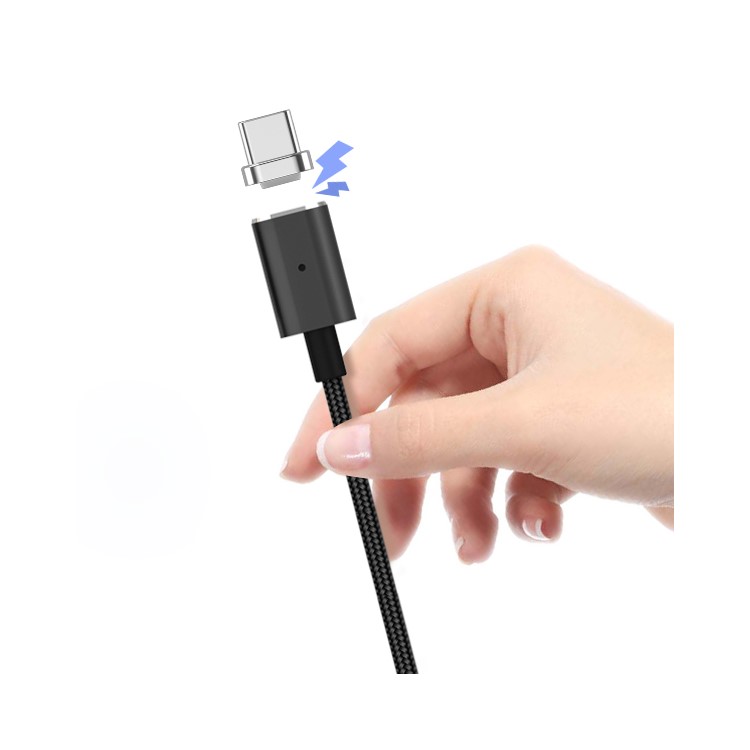 USAMS US-SJ143 U-Link Series Braided Type-C Magnetic Data Sync Charge Cable - Black-6