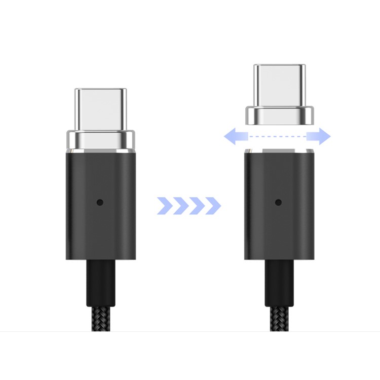 USAMS US-SJ143 U-Link Series Braided Type-C Magnetic Data Sync Charge Cable - Black-7