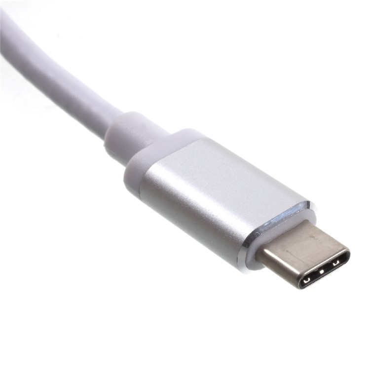 USB Type-C to HDMI, 2-Port USB3.0, Card Reader, Type-C Power Delivery and Gigabit Ethernet Adapter -White-5