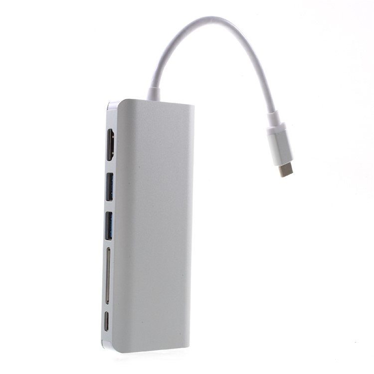 USB Type-C to HDMI, USB3.0 x 2, Card Reader, Type-C Power Delivery and Gigabit Ethernet Adapter-3