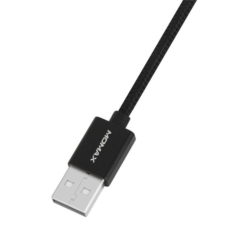 MOMAX MFI 3-in- 1 Type-C + Lightning 8pin + Micro USB Nylon Braided Data Charging Cable 1M - Black-5