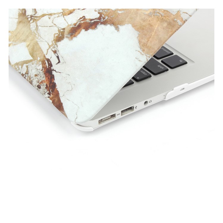 Hartschalenetui Aus Marmoriertem Muster Für MacBook Air 11.6-Zoll - Goldfarben / Grau-5