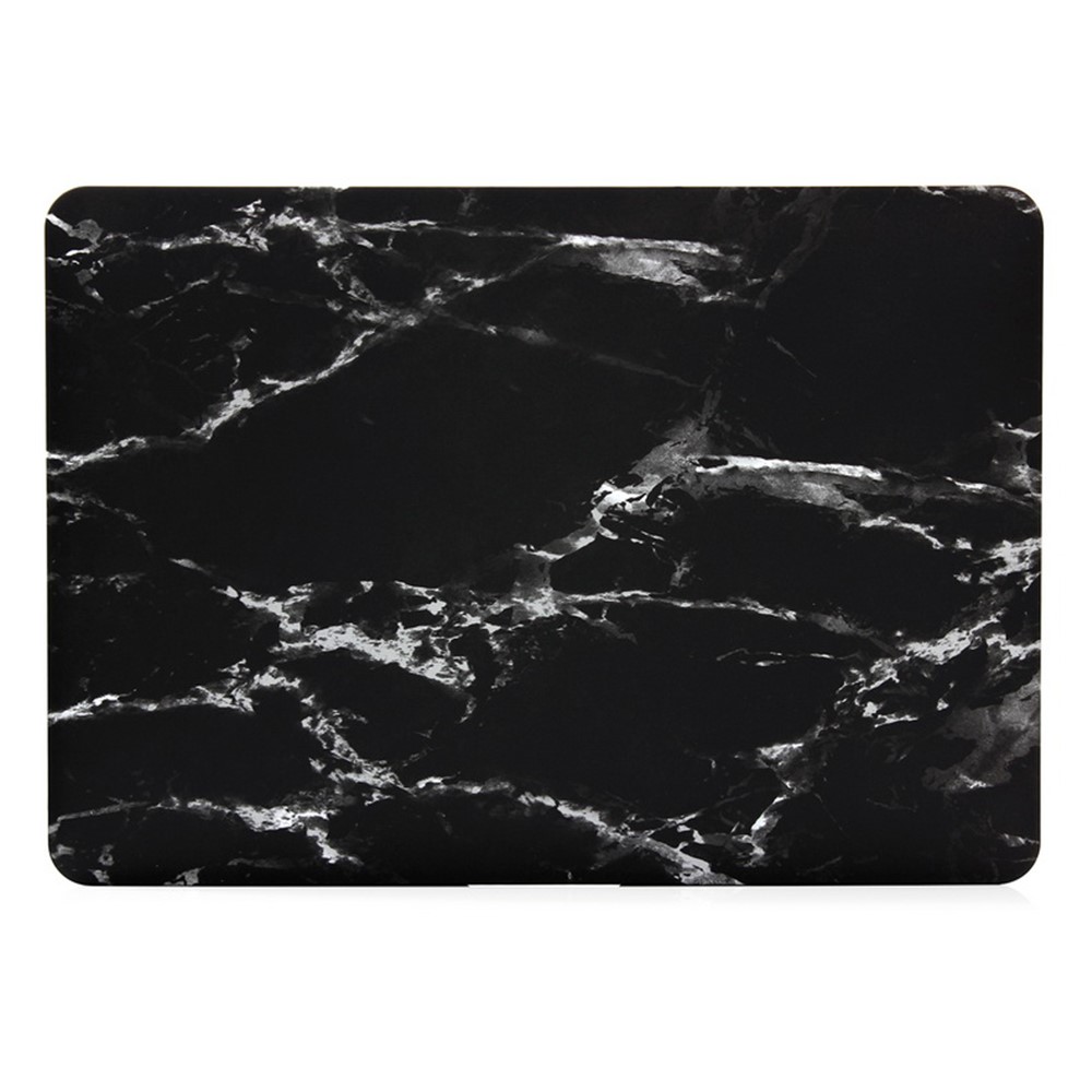 Marble Pattern Hard Snap-on Case for Macbook Air 13.3 Inch - White / Black-1