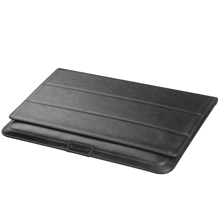 QIALINO saco de bolsa de couro PU de alta qualidade para MacBook 12-Polegada com Retina Display(2015) - negro-3