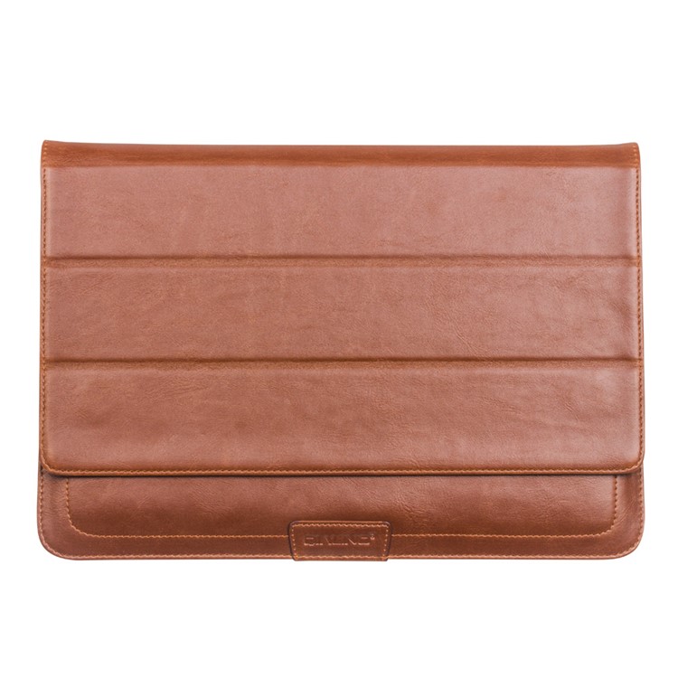 QIALINO High Quality PU Leather Bag Pouch for MacBook 12-inch with Retina Display (2015) - Brown-4